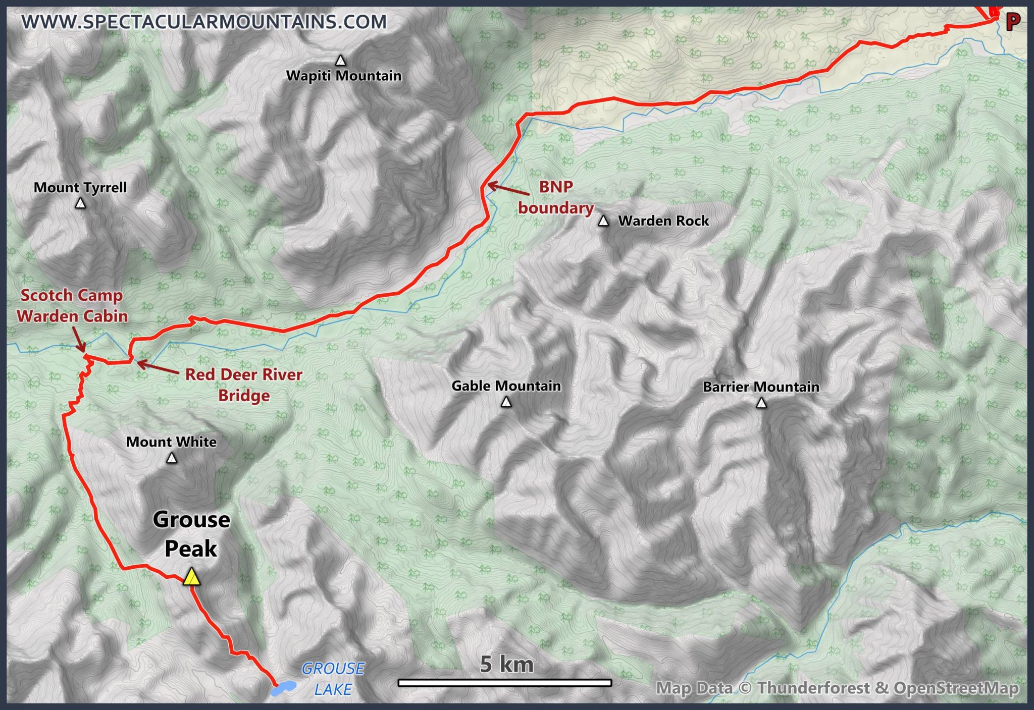 GrousePeak_Map Spectacular Mountains